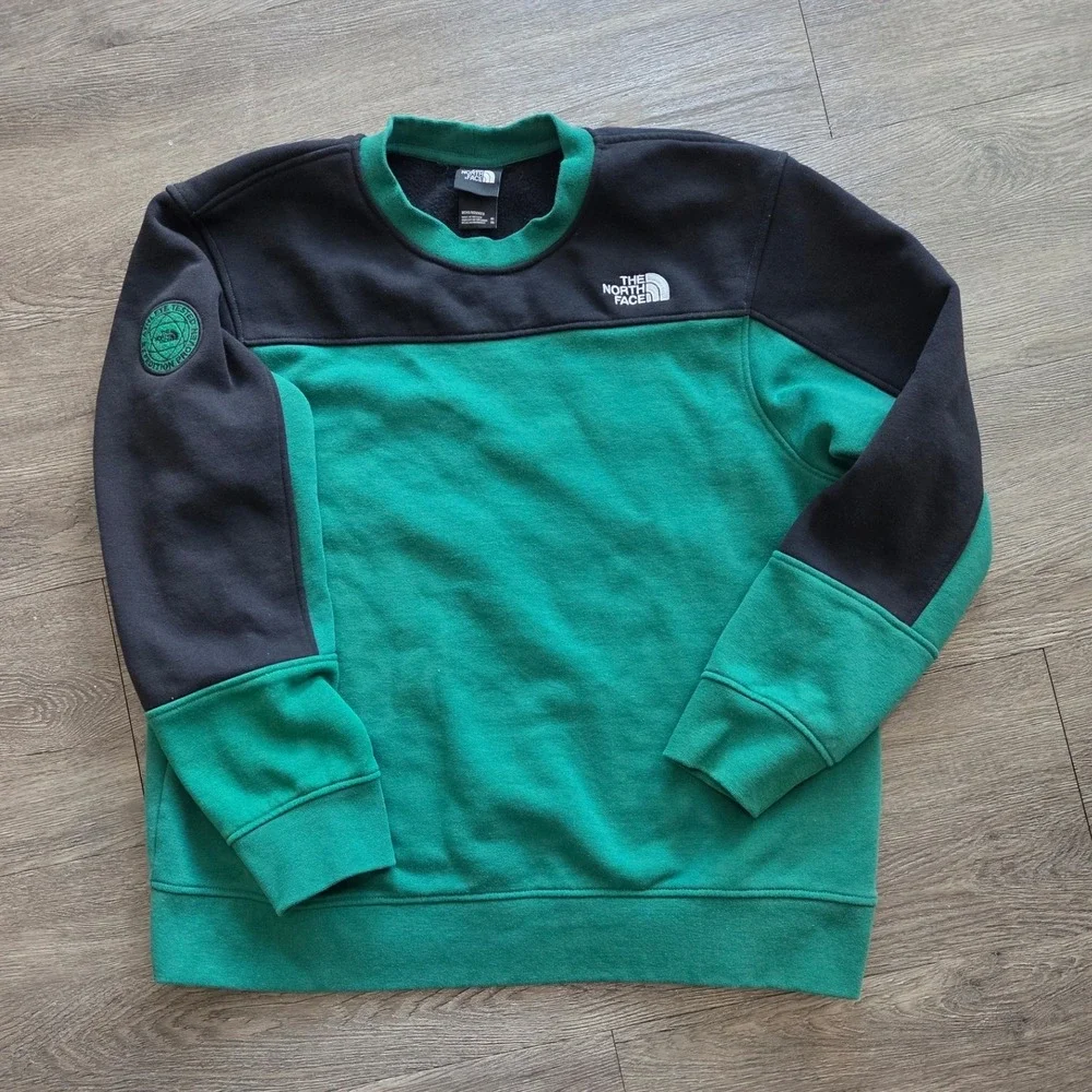 The North Face Sweatshirt Mens XL Green Black Expedition Proven Colorblock